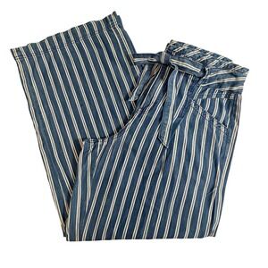 American‎ Eagle NWOT pinstripe chambray women's size 8 ankle pants
